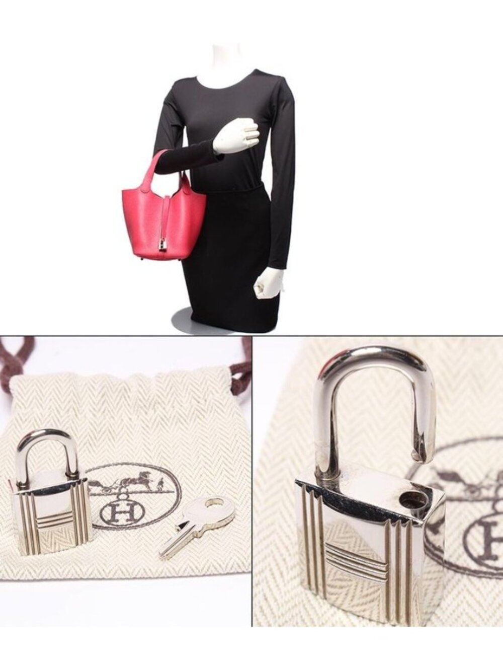 Hermes Handbag Silver Picotin Lock PM - Picture 9 of 10